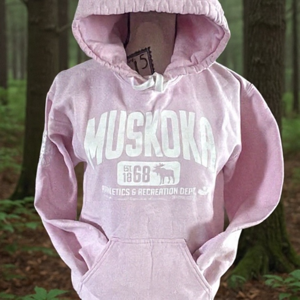 pink hoodie